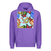 Purple summer and leaf seamless pattern Premium Hoodie - BundleAndBundleShop