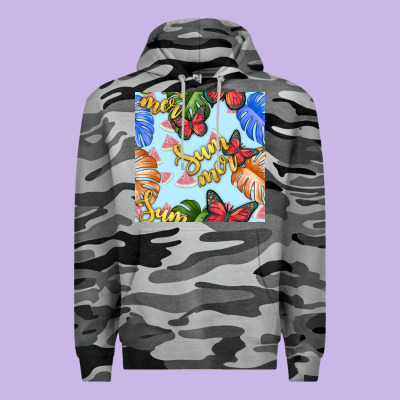 Summer And Leaf Seamless Pattern Premium Hoodie Designed By Bundleandbundleshop