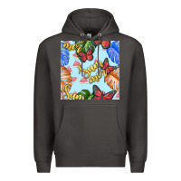 Smoke summer and leaf seamless pattern Premium Hoodie - BundleAndBundleShop