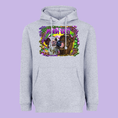 Heavyweight Hoodie Mardi Gras Heifers