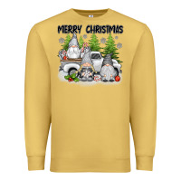 Antique Gold merry christmas gnomies Premium Sweatshirt - texasbilliewilder