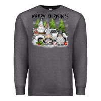 Charcoal Heather merry christmas gnomies Premium Sweatshirt - texasbilliewilder