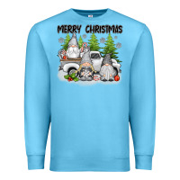 Ocean Blue merry christmas gnomies Premium Sweatshirt - texasbilliewilder