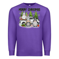 Purple merry christmas gnomies Premium Sweatshirt - texasbilliewilder