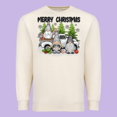 Merry Christmas Gnomies Premium Sweatshirt Designed By Texasbilliewilder