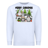 White merry christmas gnomies Premium Sweatshirt - texasbilliewilder
