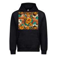 Black sunflower gemstone leopard cowhide horseshoe Urban Hoodie - Artiststas