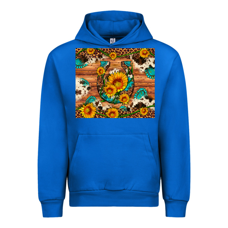 Sunflower Gemstone Leopard Cowhide Horseshoe Urban Hoodie by Artiststas | Teevron