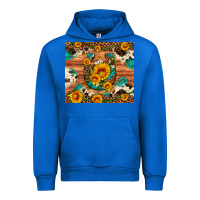 Cobalt sunflower gemstone leopard cowhide horseshoe Urban Hoodie - Artiststas