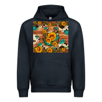 Navy sunflower gemstone leopard cowhide horseshoe Urban Hoodie - Artiststas