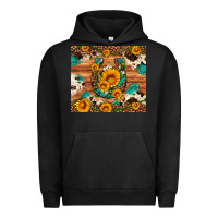 Pigment Black sunflower gemstone leopard cowhide horseshoe Urban Hoodie - Artiststas