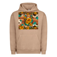 Pigment Burro sunflower gemstone leopard cowhide horseshoe Urban Hoodie - Artiststas