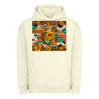 Pigment Pistachio sunflower gemstone leopard cowhide horseshoe Urban Hoodie - Artiststas