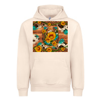 Sandshell sunflower gemstone leopard cowhide horseshoe Urban Hoodie - Artiststas
