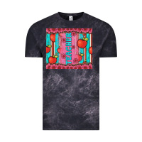 Cloud Black teacher with  flower glitter and serape leopard Vintage Tee - Artiststas