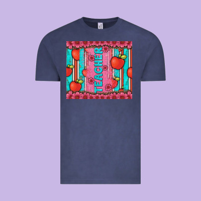 Teacher With  Flower Glitter And Serape Leopard Vintage Tee Designed By Artiststas