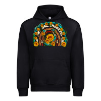Black sunflower gemstone leopard cowhide horseshoe rainbow Urban Hoodie - Artiststas