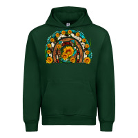 Forest Green sunflower gemstone leopard cowhide horseshoe rainbow Urban Hoodie - Artiststas