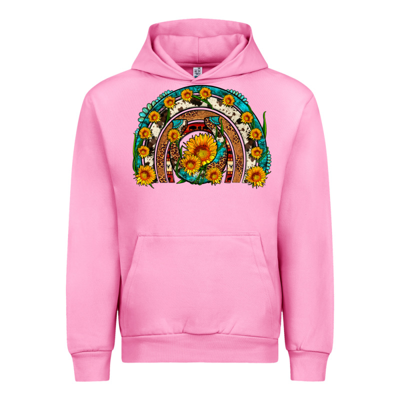 Sunflower Gemstone Leopard Cowhide Horseshoe Rainbow Urban Hoodie by Artiststas | Teevron