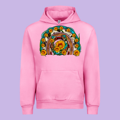 Sunflower Gemstone Leopard Cowhide Horseshoe Rainbow Urban Hoodie Designed By Artiststas