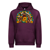 Mauve Wine sunflower gemstone leopard cowhide horseshoe rainbow Urban Hoodie - Artiststas