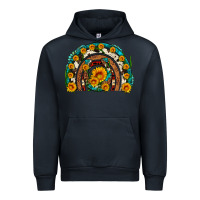 Navy sunflower gemstone leopard cowhide horseshoe rainbow Urban Hoodie - Artiststas
