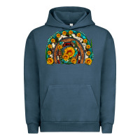 Pigment Midnight Navy sunflower gemstone leopard cowhide horseshoe rainbow Urban Hoodie - Artiststas