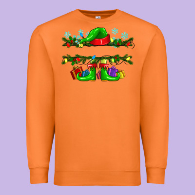 Custom Name Christmas Elf Premium Sweatshirt Designed By Texasbilliewilder