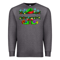 Charcoal Heather custom name christmas elf Premium Sweatshirt - texasbilliewilder