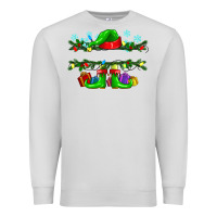 Dove Grey custom name christmas elf Premium Sweatshirt - texasbilliewilder