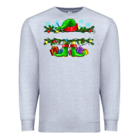 Heather Grey custom name christmas elf Premium Sweatshirt - texasbilliewilder