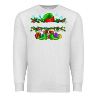 Oatmeal Heather custom name christmas elf Premium Sweatshirt - texasbilliewilder