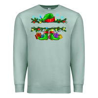 Seafoam custom name christmas elf Premium Sweatshirt - texasbilliewilder