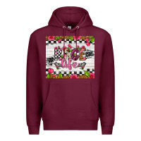 Burgundy race life tumbler Premium Hoodie - Artiststas