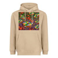 Mushroom Mardi gras king cake and crawfish Heavyweight Hoodie - RanaPortraitStore