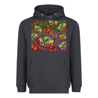 Smoke Mardi gras king cake and crawfish Heavyweight Hoodie - RanaPortraitStore