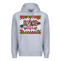 Heather Grey race life tumbler Premium Hoodie - Artiststas