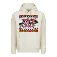 Oatmeal Heather race life tumbler Premium Hoodie - Artiststas
