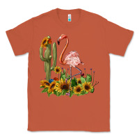 Copper flamingo with cactus and sunflowers Classic Tee - BarkalooDesign