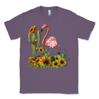Lavender flamingo with cactus and sunflowers Classic Tee - BarkalooDesign