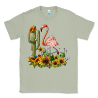 Matcha flamingo with cactus and sunflowers Classic Tee - BarkalooDesign