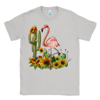 Moon Dust flamingo with cactus and sunflowers Classic Tee - BarkalooDesign