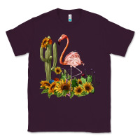 Plum flamingo with cactus and sunflowers Classic Tee - BarkalooDesign