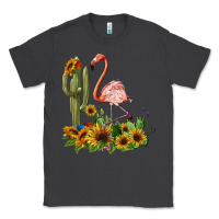 Smoke flamingo with cactus and sunflowers Classic Tee - BarkalooDesign
