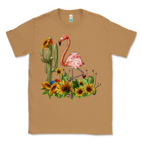 Toasted Coconut flamingo with cactus and sunflowers Classic Tee - BarkalooDesign