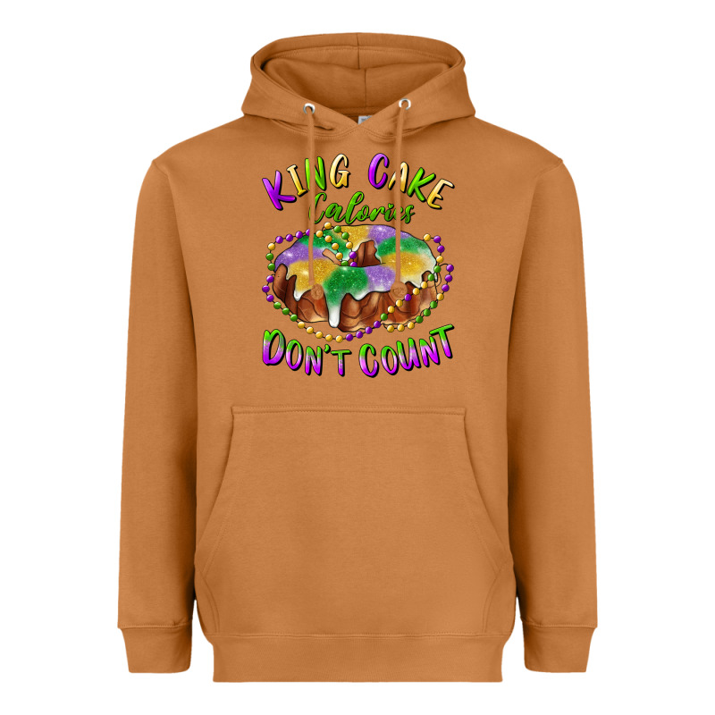 Mardi Gras King Cake Calories Don't Count Heavyweight Hoodie by RanaPortraitStore | Teevron