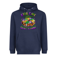 Navy mardi gras king cake calories don't count Heavyweight Hoodie - RanaPortraitStore