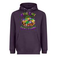 Plum mardi gras king cake calories don't count Heavyweight Hoodie - RanaPortraitStore