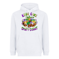 White mardi gras king cake calories don't count Heavyweight Hoodie - RanaPortraitStore