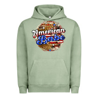 Pigment Oil Green american babe Urban Hoodie - JahusDesignShop
